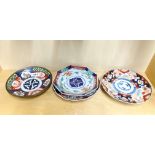 A group of four Japanese Imari porcelain bowls, Dia. 22cm.