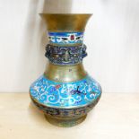 An early 20th century Chinese cloisonne vase, H. 24cm.