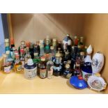 A quantity of alcohol miniatures.