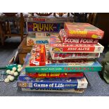 A quantity of mixed vintage board games, etc.