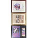 Three framed posters for The Rolling Stones, largest frame size 45 x 56cm. Prov. Originally Susie