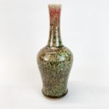 A Chinese mottled red and green decorated porcelain vase, H. 22.5cm.