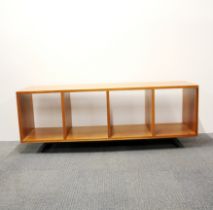 A low Spectra sideboard with metal base, 126 x 46 x 36cm.