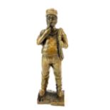 A bronze figure of an old sailor, H. 36cm.