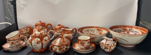 A quantity of Japanese hand painted porcelain items.