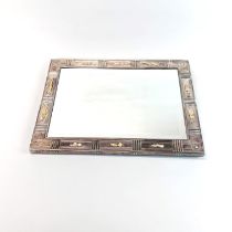 A large limited edition 9/50 Mappin & Webb hallmarked silver framed mirror, 33 x 44cm. Support