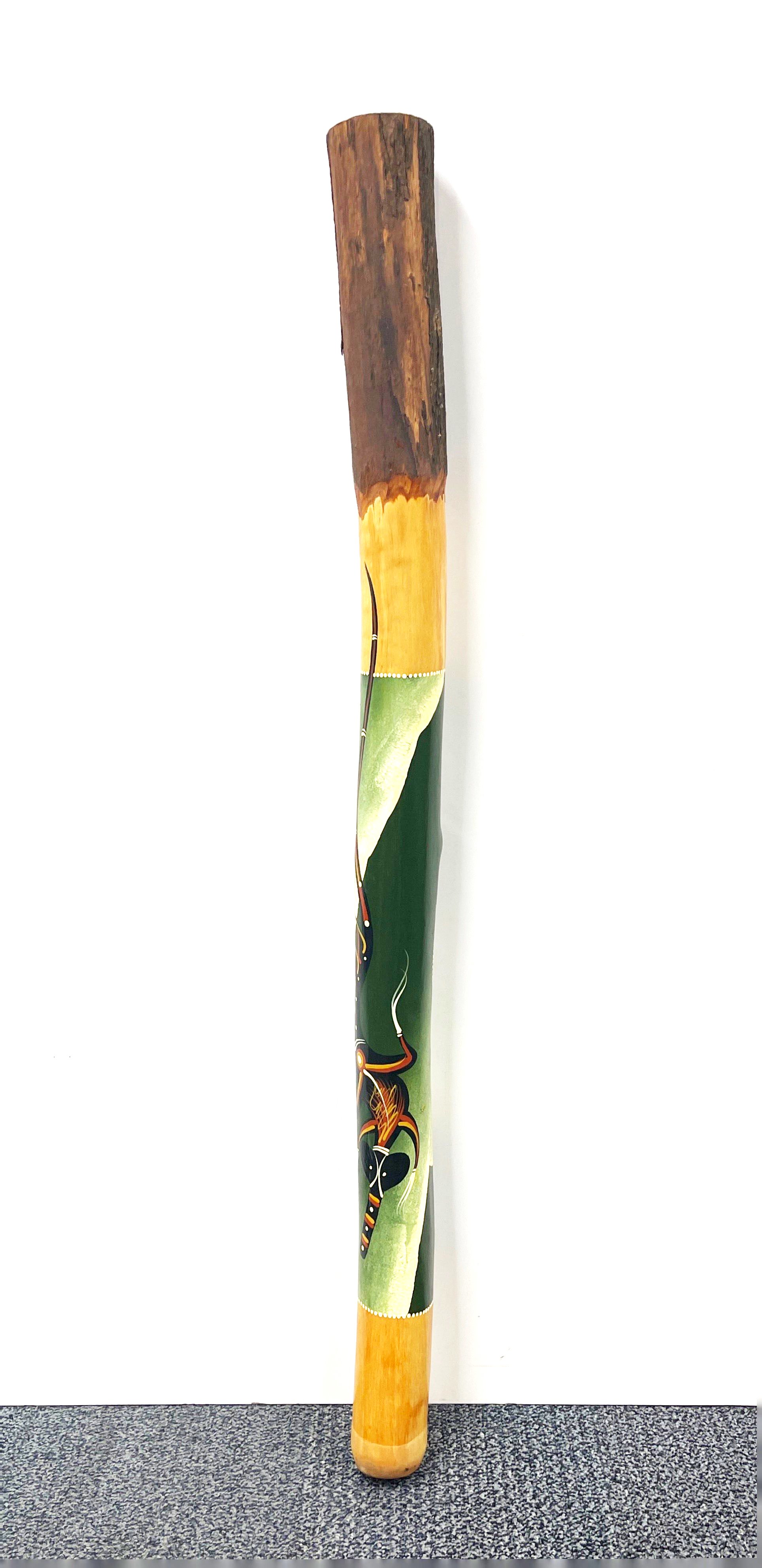 A hand painted aboriginal didgeridoo.