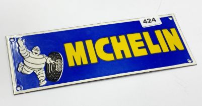 An enamelled metal advertising sign, W. 30 x 11cm.