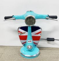 A Vespa scooter style desk lamp, H.