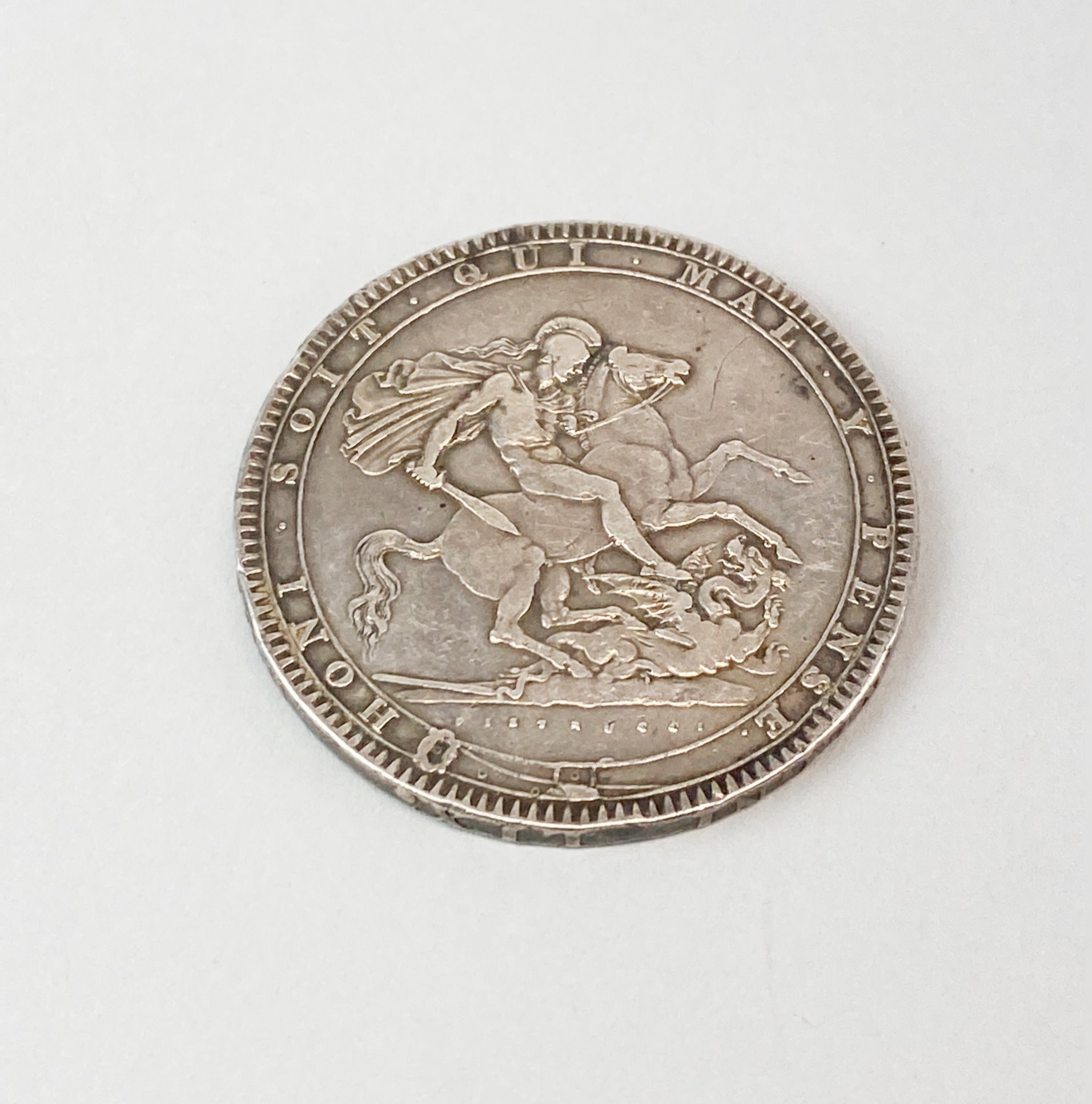 An 1819 silver crown. - Image 2 of 2