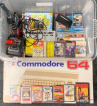 A commodore 64 computer game and tapes.