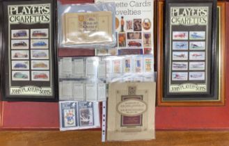 A quantity of mixed cigarette cards and cigarette card reference book.