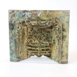 A rare early 19th century bronze tradesman's fireplace sample, H. 19cm. W. 22cm.