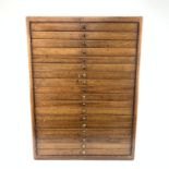 A mid 20th century mahogany collector's cabinet, 41 x 36 x 56cm.