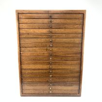 A mid 20th century mahogany collector's cabinet, 41 x 36 x 56cm.