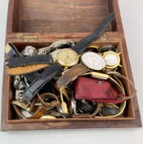 A box of mixed watches.