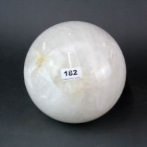 A superb large polished quartz crystal ball, Dia. 22cm.