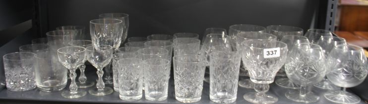 A quantity of good crystal glassware.