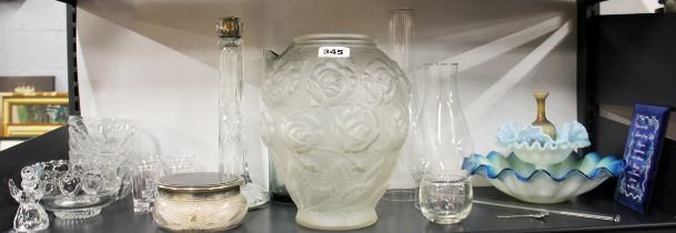 A group of mixed good glassware, tallest H. 28cm.