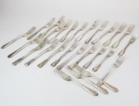 A quantity of Georgian hallmarked silver forks.