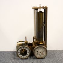 A bronze mechanism of a vintage Venturi water meter, H. 49cm.