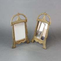 A pair of late 19th C. free standing mirror/picture frames, H. 27cm.