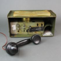 A field telephone.