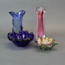 A group of four good glass items, tallest H. 24cm.