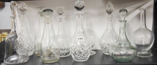 A group of good decanters and caraffes.
