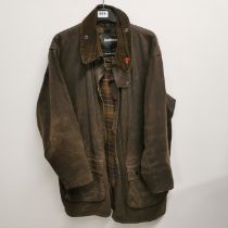 A gents Barbour classic waxed jacket, shoulder W. 51cm.