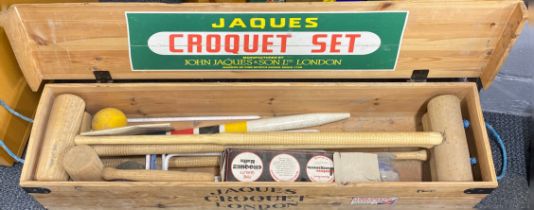 A boxed John Jaques vintage croquet set.