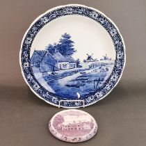 An early 19th century Janroth Adams pottery teapot stand of mount Vernon, Virginia, USA, dia.