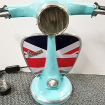 A Vespa scooter style table lamp, H. 33cm.