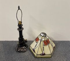 A Tiffany style table lamp, H. 60cm.