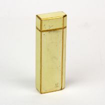 A vintage enamelled Cartier lighter. H. 7 cms