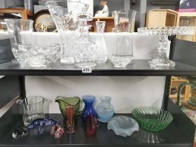 A quantity of mixed glassware, tallest H. 28cm.