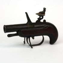A vintage flintlock pistol table lighter. L. 15 cms