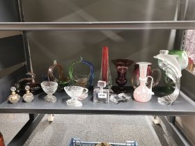 A group of good mixed glassware, tallest H. 24cm.