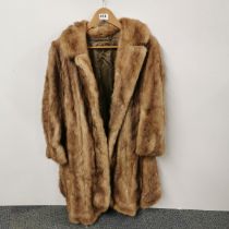 A vintage blonde mink coat.