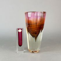 Two impressive Murano glass vases, Tallest H.26cm