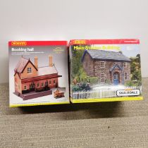 Two Hornby 00 gauge scale models of Skaledale main station building and booking hall.