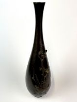 A 19th C. Japanese bronze vase, H. 28cm.