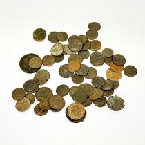 Antiquities interest: A quantity of hammered Roman copper coins.
