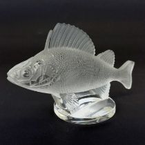 A Lalique frosted crystal model of a fish (engraved Lalique France), L. 16cm. H. 10cm.