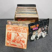 A large quantity of mixed jazz LP records.