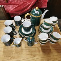 A Coalport Athlone-green tea and coffee set.