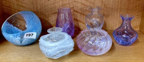 A group of Caithness glass items.