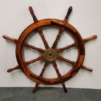 A ships wheel, Dia. 91cm.