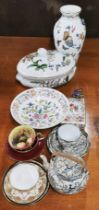 A Spode 'Stafford flowers' tureen and other china items.