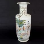 A Chinese hand-painted porcelain vase, H. 41cm.